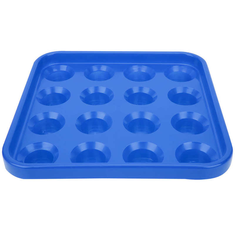 16 Gaten Biljart Bal Lade Plastic Pool Snooker Biljart Bal Opslag Houder 16 Ballen Lade Box Biljart Benodigdheden: Blauw