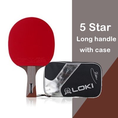 Loki 5/6/7 estrela raquete de ping pong profissional ofensiva lâmina carbono raquete de tênis mesa bat paddle com ittf aprovado borracha: 5 Star FL