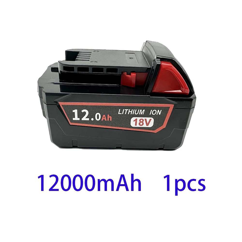 100% Original para batería de herramienta eléctrica Milwaukee M18, cargador, BR, XC, 18V, 12000mAh M18B5, 48-11-1860, batería integrada 18650: Beige