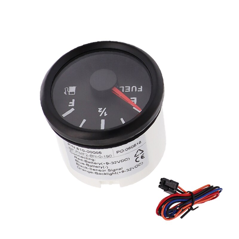 Universal 52mm Boat Fuel Level Meter 240-33ohm Gauge fit Motorcycle Car Boat Marine With Backlight 12V/24V