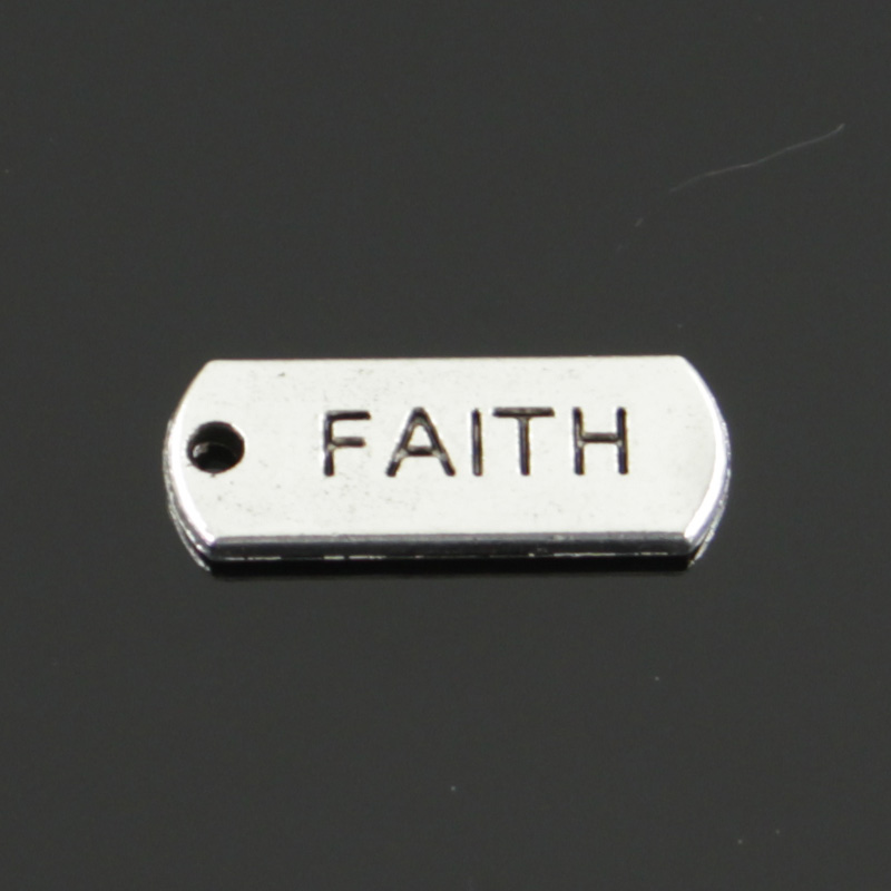 10 stücke Charms für immer glauben hoffen brave liebe gesegnet glauben traum fearless familie 21x8mm Tibetischen Silber DIY antike Anhänger: faith