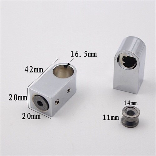 DRELD 2pcs Wardrobe Flange Seat 16/19mm Pipe Base Fixed Clamp Tube Socket Curtain Rod Closet Hanger Bracket Furniture Hardware: D