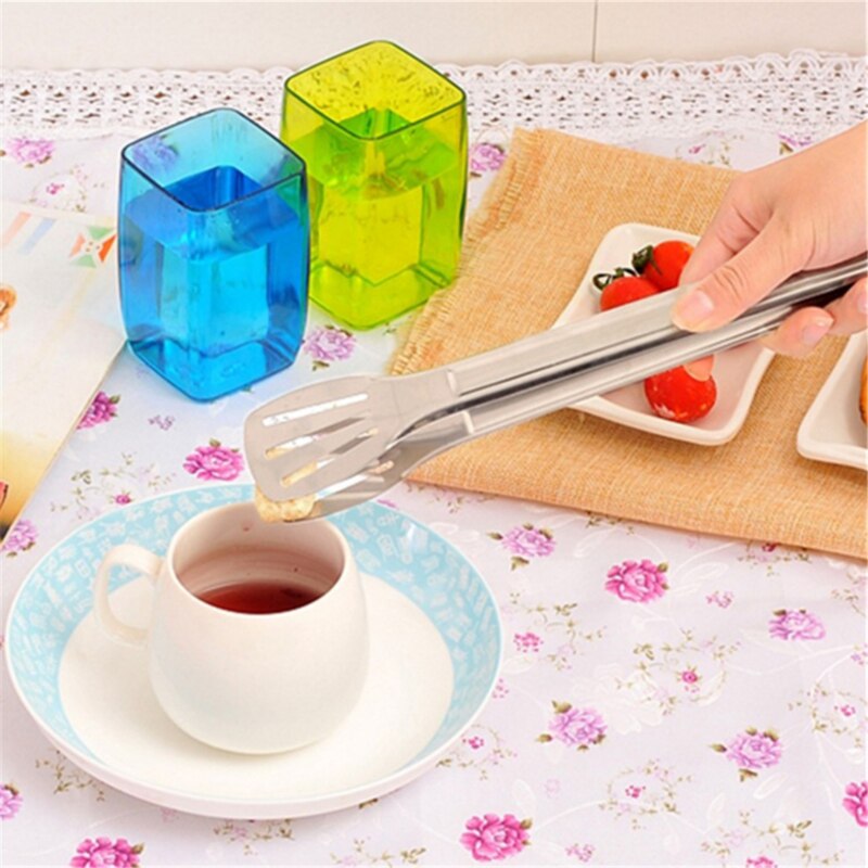 Silver 9 Inch Stainless Steel Food Clip Bread Clip Barbecue Clip Home Kitchen Cooking Anti-Scalding Tool
