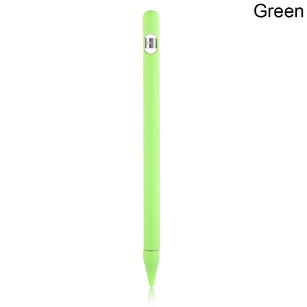 1 Pcs Soft Pen Silicone Case Nib Cover Sleeve Wrap Tip Holder Connector Strap For Apple Pencil iPad Pro Candy Color Non Slip: green