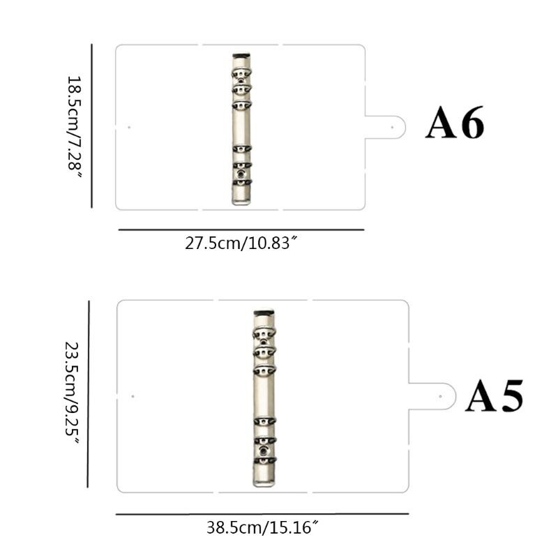 A5 A6 stars transparent binder notebook notebook inner core cover notebook diary notepad office stationery