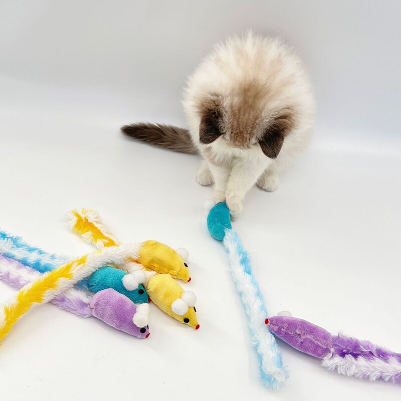 Simulation Maus Katze Spielzeug Lustige Weiche Katzenminze Plüsch Maus Klang Quietschende Spielzeug für Katzen Beißen Widerstand Interaktive Kätzchen Haustier Spielzeug