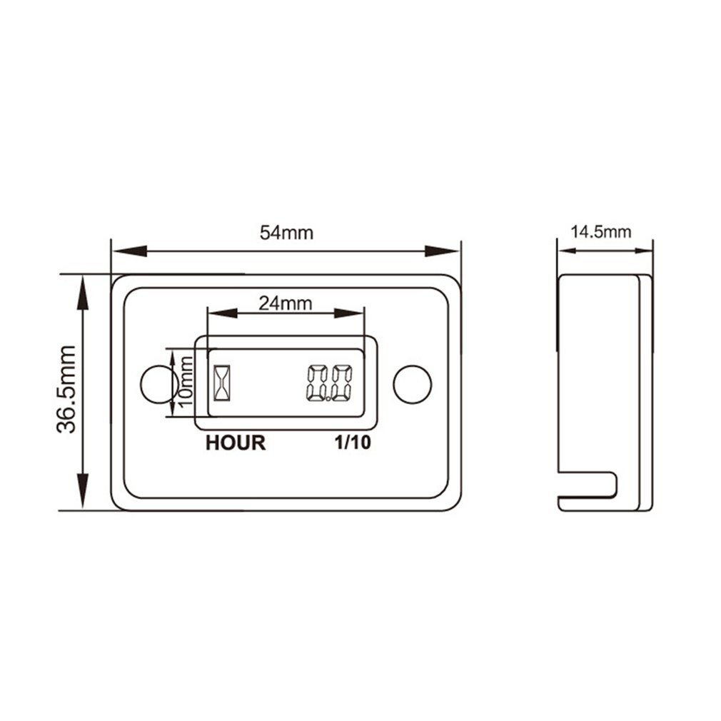 Waterproof Digital LCD Display Hour Meter For Marine ATV Snowmobile Motorcycle Bike For 2/4 Stroke Gas Engine