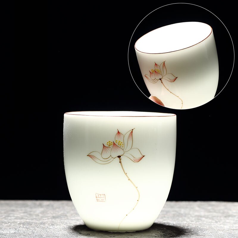 TANGPIN 6 pcs traditionele keramische kopje thee handgeschilderd sets van 6 cups chinese kung fu cup porselein Theekopjes sets drinkware 150ml