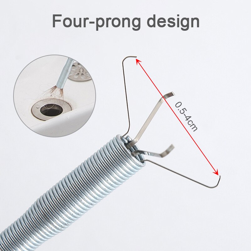 60cm Spring Pipe Dredging Tool Flexible Grabber Pickup Aid Grab Trash A Drain Auger Unclog Hair Drains for Sink Toilet