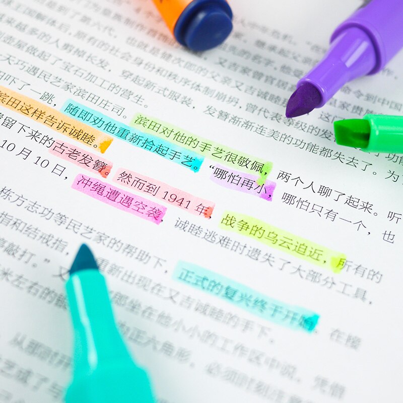 STA-rotuladores fluorescentes de 8 colores para papel, rotuladores de dibujo para la escuela, suministros de oficina, papelería