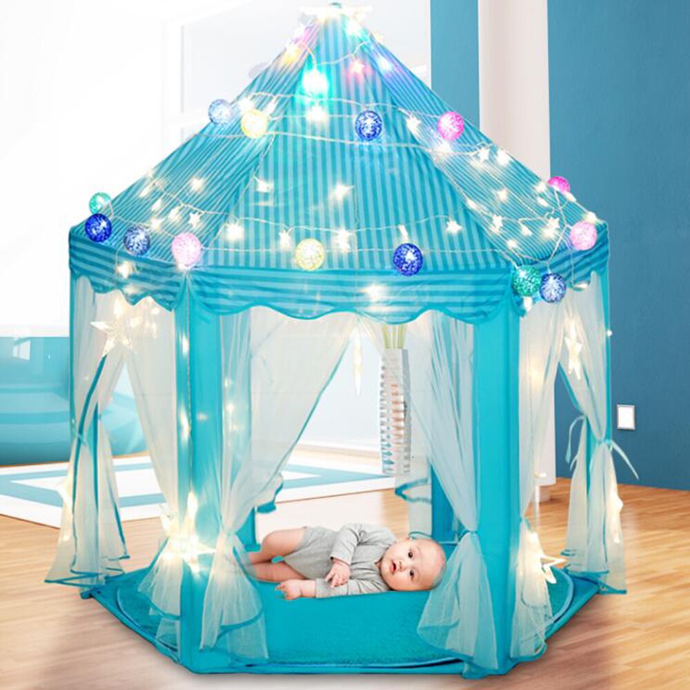 Kids Tent Portable Foldable Children&#39;s Tent Ball Play House Castle Toy Teepee Christmas Dectration Wigwam Tent For Events