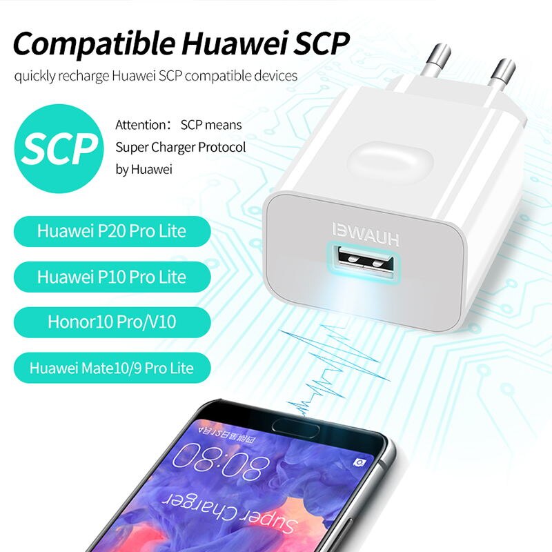 Huawei P20 P10 Pro Lite Fast Charger USB 3.0 Type C Supercharge Mate20 Pro Honor V10 7C 7X V8 Nova Lite Nova 2s 2Plus Adapter