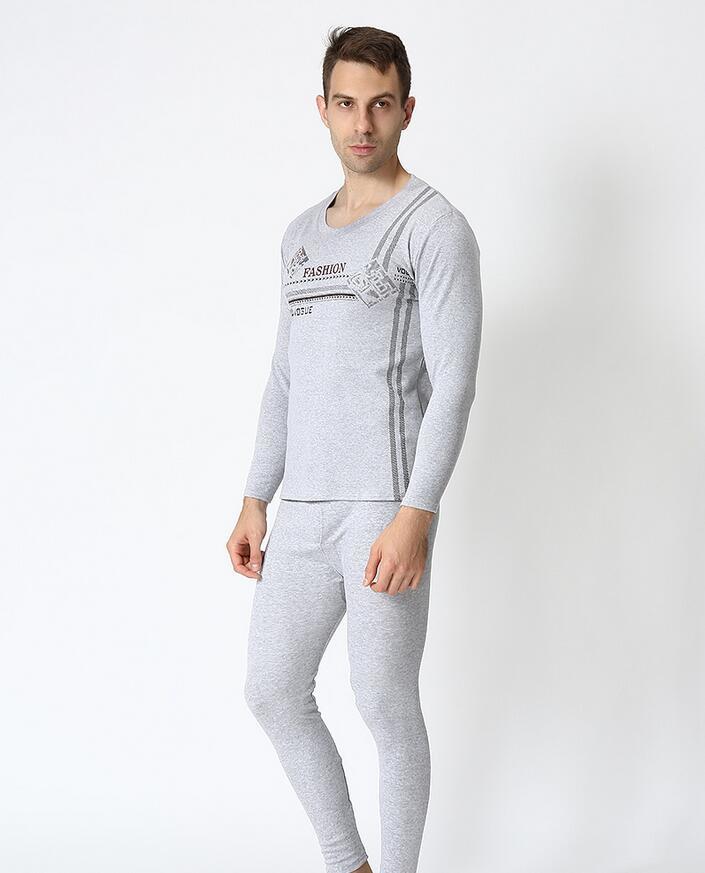 Heren winter fabriek directe verkoop o-hals super grote ondergoed mao satijnen katoenen losse lange onderbroek plus maat 4xl-7xl: Lichtgrijs / Één maat