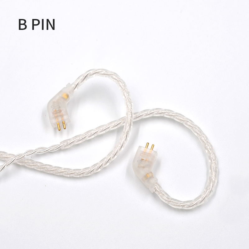 Kz belysning Brygge kabel 2 pin/mmcx kontakt belagt sølv kabel til kz  zs5/zs6/som16/ed16/ zst /es4/som12/zs10/som10/ zsn pro/zsx: B til  ba10 som 10 zs 10
