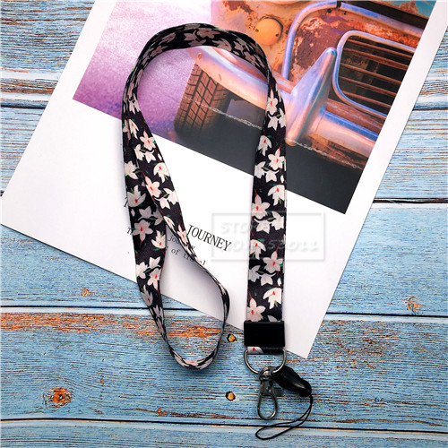 10 pz/lotto Piccole Foglie Fresche Neck Strap Portachiavi per le chiavi della Carta di IDENTIFICAZIONE Palestra Cinghie e laccetti per cellulari e smartphone USB badge Holder FAI DA TE Caduta Del Telefono corda: A05 10pcs