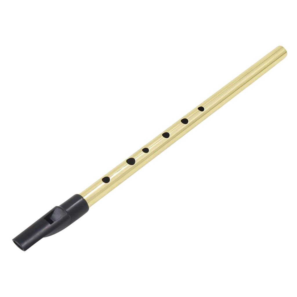Whistle Irish Whistle Flute 6 Holes Irish Tin Whistle Music Instrument: golden