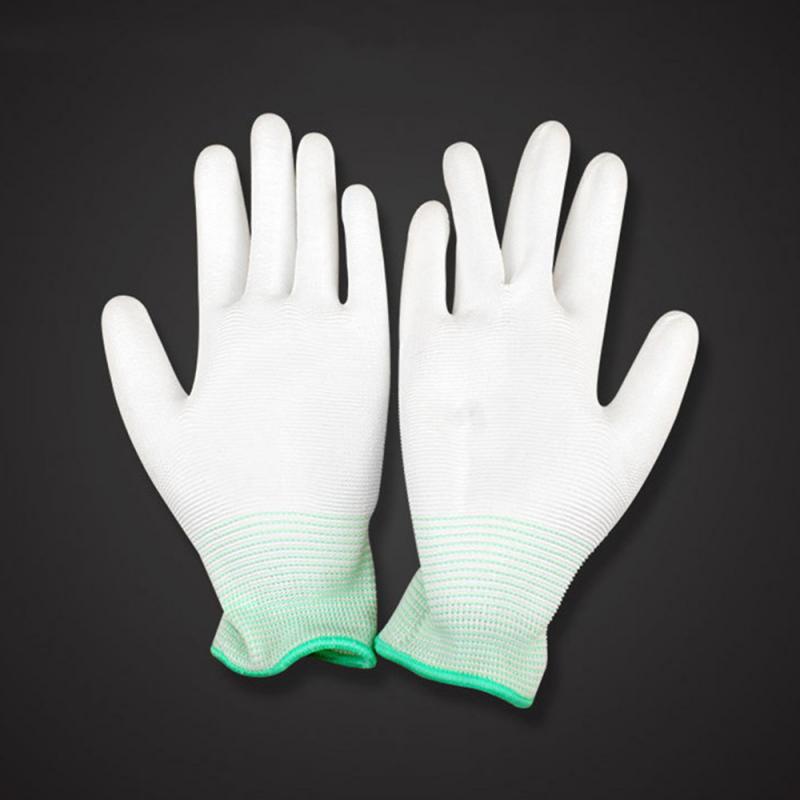 1 paire Antistatique Antidérapant Gants PU Ordinateur Réparation ESD Travailleur Électronique Nitted Antistatique Gant Pour Ordinateur PC Réparation De Téléphone