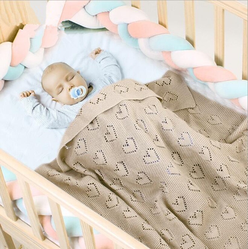 Knitted Baby Blankets Newborn Summer Baby Swaddle Wrap Blanket Super Soft Infant Baby Crib Bedding Stroller Receiving Blanket