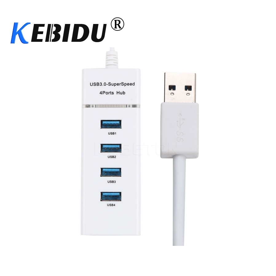 Kebidu 4 -poorts usb 3.0- hub 4- poorts stekker opladen met  gl3520 chipset tot  to 5 gbps voor laptop/ultrabook