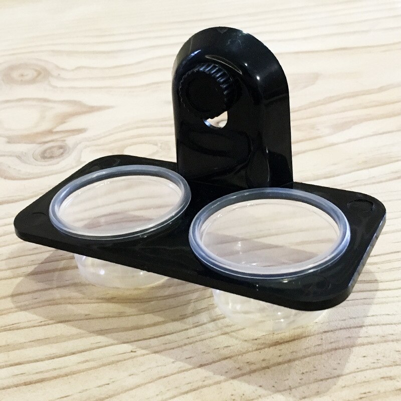 1*Reptile Tank Insect Spider Food Water Feeding Bowl Terrarium Pot Breeding Box: Double boxes Screw