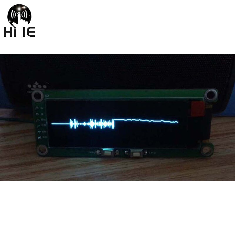 Analizador de espectro de música OLED de 2,08 pulgadas, amplificador, indicador de nivel de Audio, medidor VU para reproductor de coche, lámpara de atmósfera de luz
