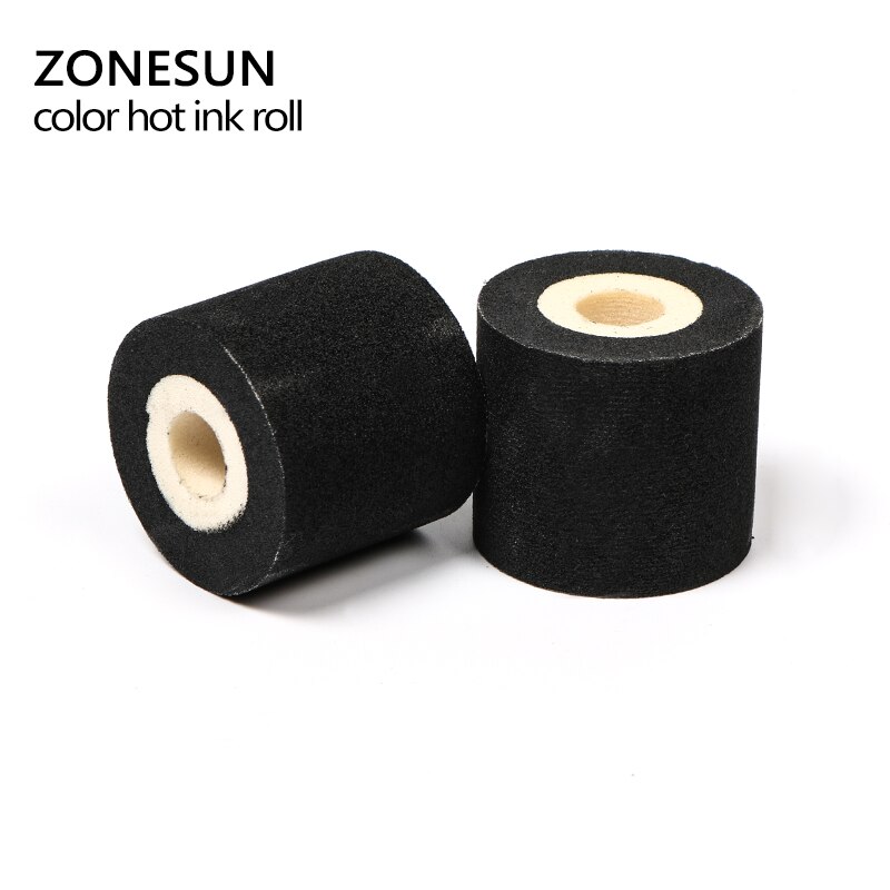 ZONESUN 36*32mm (10 teile/los) 100% schwamm tinte Rolle feste codierung maschine rollen leere heiße codierung tinte rolle farbe Tinte rolle