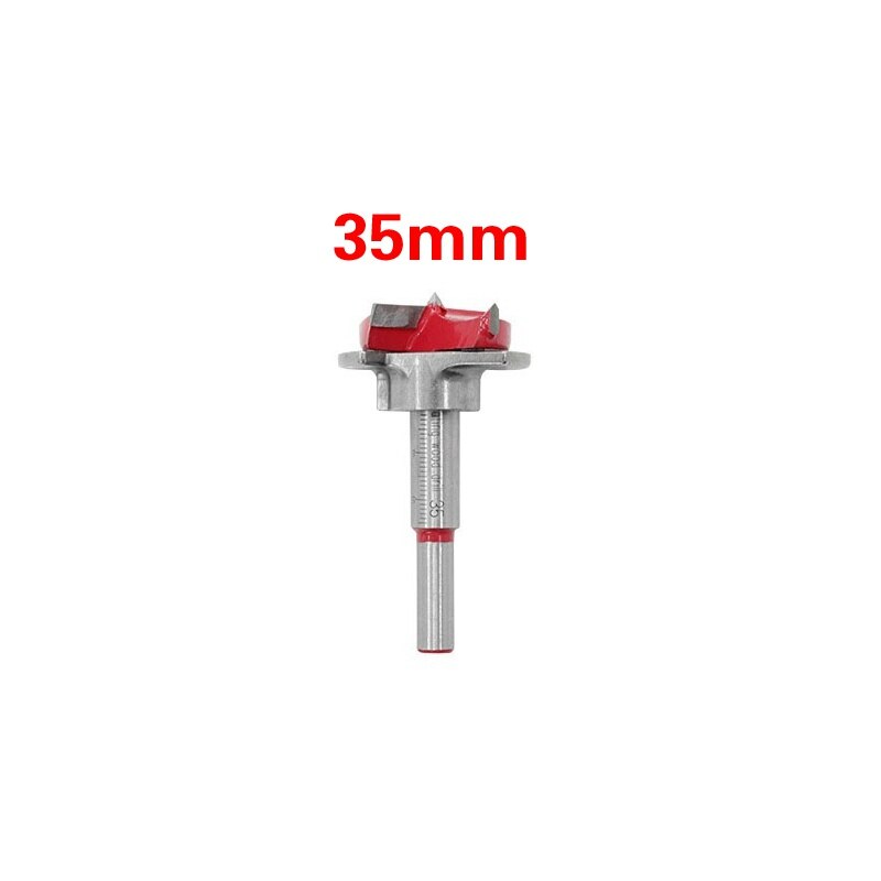 15-35mm Adjustable Carbide Drill Bits Hinge Hole Opener Boring Bit Tipped Drilling Tool Woodworking Positioning Hole Saw Kit: 35mm
