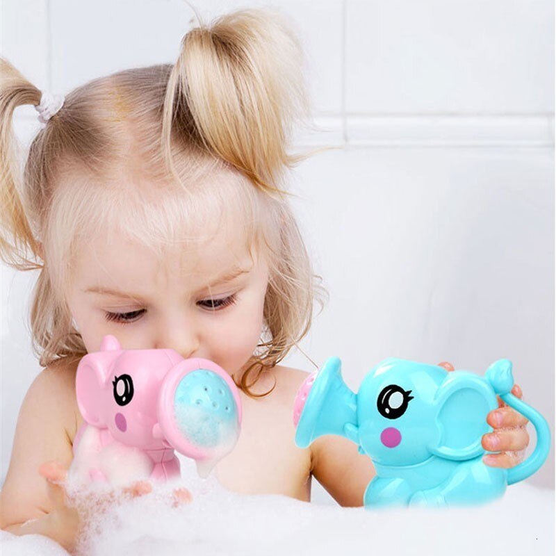 Baby tegneserie elefant brusebad kedel nyfødt barn brusebad shampoo kop baby brusebad vand ske ske bad baignoire baby bad sæde legetøj