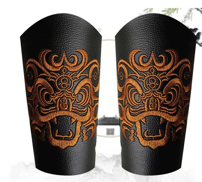 Ancient Hanfu Bracer Men's Hat Flat Top Eaves Hat Chinese Ming Dynasty Cosplay Accessories Hanfu Hat Bracer Armguards For Men: Style Q
