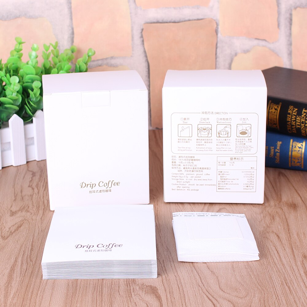 100 stuks koffiefilterpapier, papieren koffiefilters compatibel