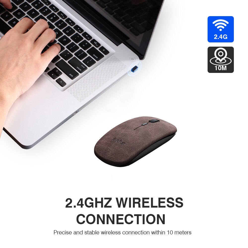 Wireless Mouse Computer Mouse Silent Mause Rechargeable Ergonomic Mouse 2.4Ghz 1600dpi USB Optical Mice For Macbook Laptop PC