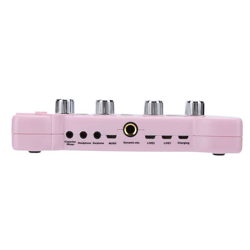 Sound Card Lightweight And Easy To Carry Multi-effect Sound Mixer Four Separate Buttons Mobile Phone for Anchor Broadcast