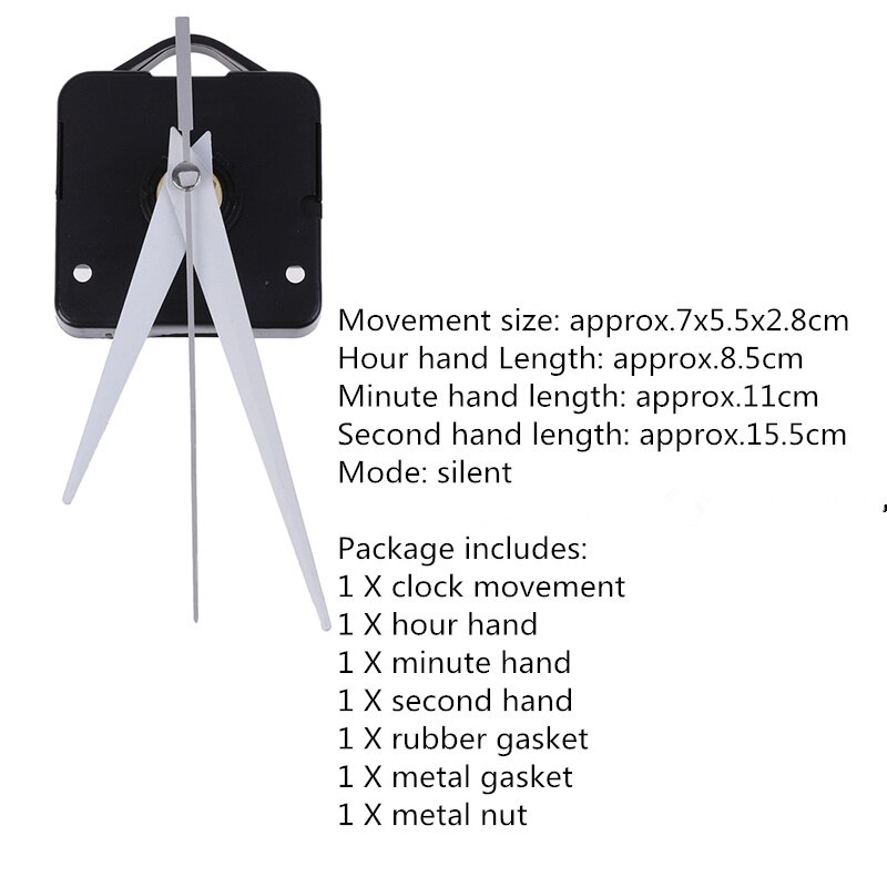 Diy quartz horloge stille wandklok uurwerk quartz reparatie uurwerk klokmechanisme onderdelen met naalden 1 set: C