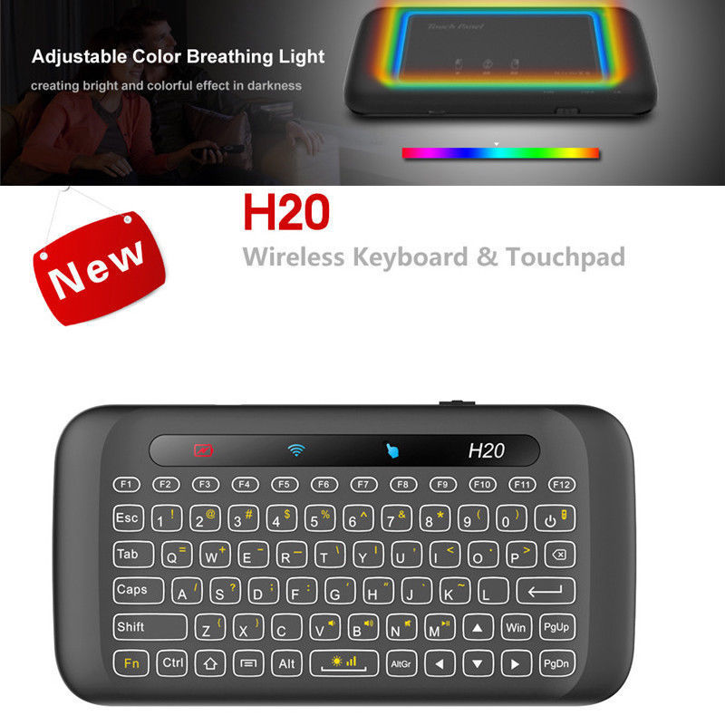 H20 Mini 2.4G Wireless Mini Smart Keyboard Touchpad Keypad for PC Smart Remote Control TV Phone UK