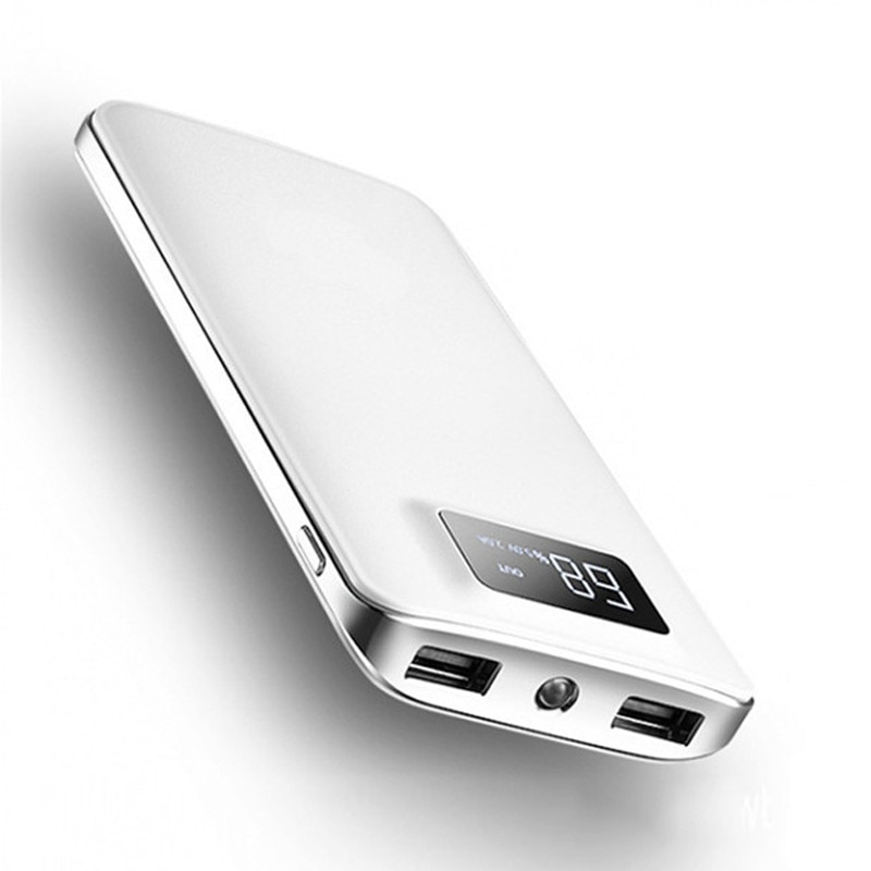 30000mAh Power Bank Protable Large Travel USB Charger LCD Digital Display LED Lighting Powerbank for iphone Samsung