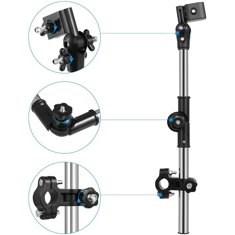 Paraplustandaard, handige verstelbare rolstoel paraplu connector montagestandaard kinderwagen accessoires kinderwagen parapluhouder sd