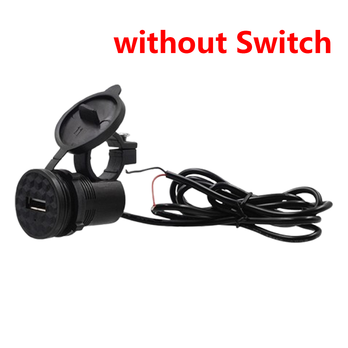 5V 1.5a Enkele Poort Motorfiets Usb Oplader Met Switch 12V Waterdichte Auto Opladen Accessoires Voor Motor Ipad Mobiele Telefoon: WHITE