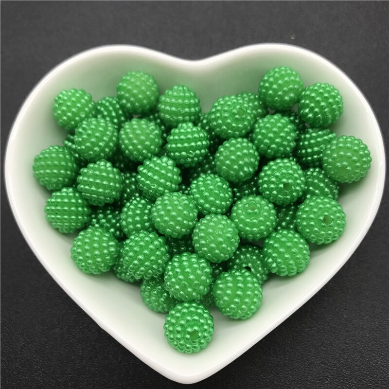 10mm 50pcs Acrylic Beads Bayberry Beads Round Loose Beads Fit Europe Beads For Jewelry Making DIY Accessories: 06