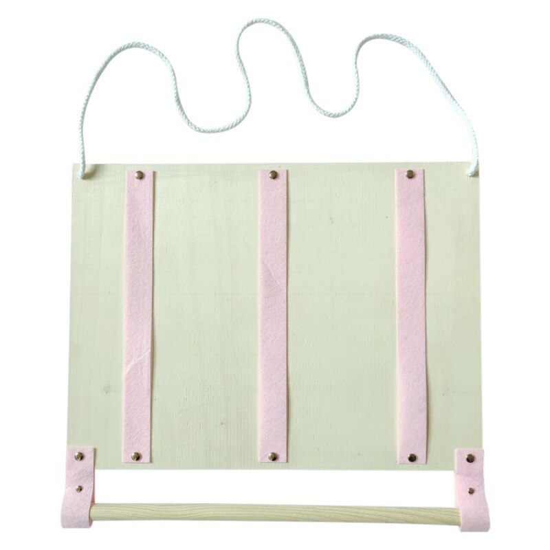 Lazos de madera de estilo nórdico para el pelo de niñas pequeñas, horquilla de almacenamiento, estante colgante, almacenamiento de joyas, cinturón, adornos para la habitación de los niños, accesorios para fotos A: P