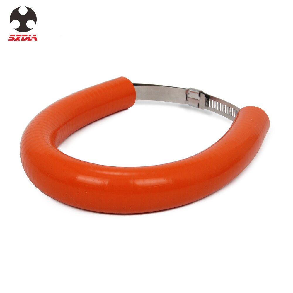 Universal motorcykel oval udstødningsbeskytter kan dække til ktm dirt bike tilbehør silikone guard anti 250 350 450 500 cc: Orange