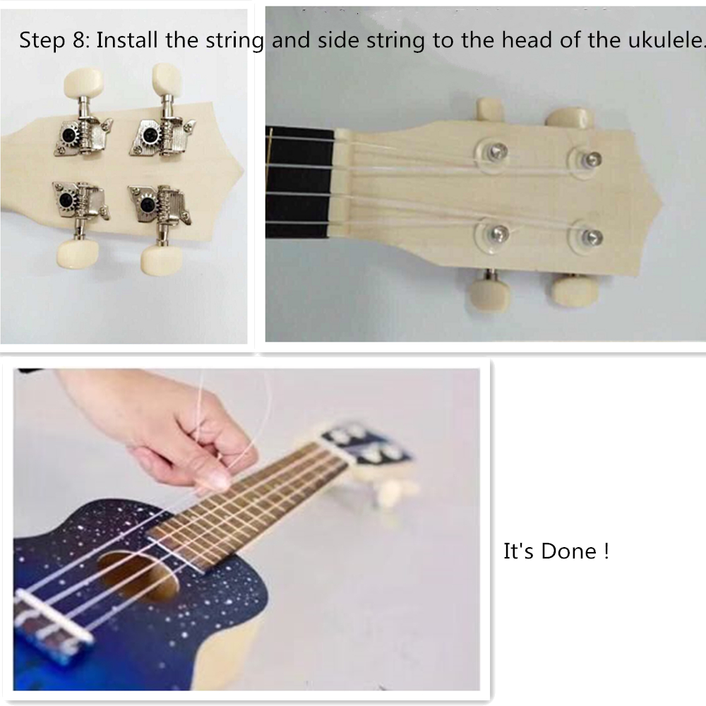 21 zoll Einfache Ukulele DIY Bausatz Hawaii Gitarre Handarbeit Unterstützung Malerei freundlicher