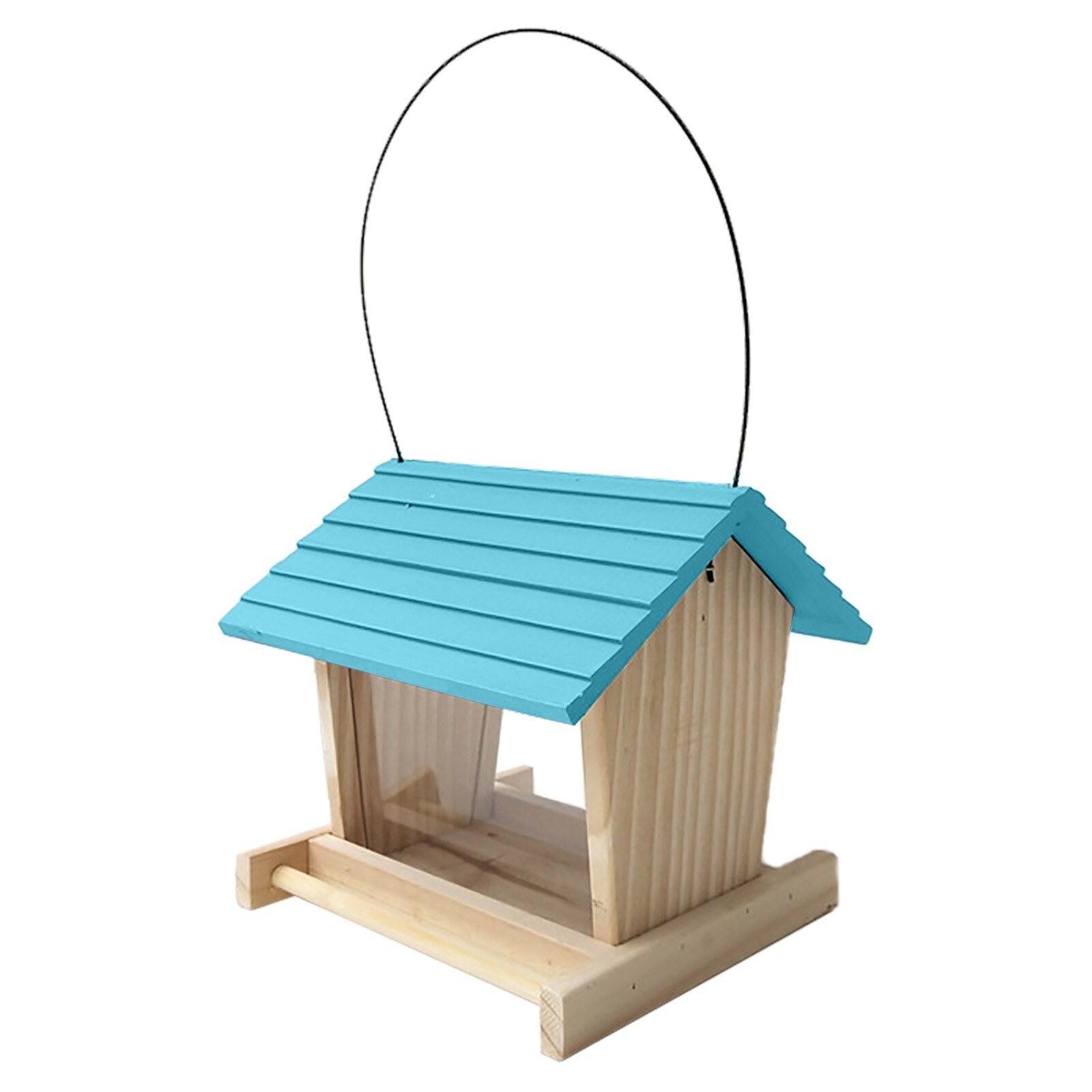 Wooden Bird Feeder Courtyard Villa Balcony Hanging Rainproof Bird Feeder: A