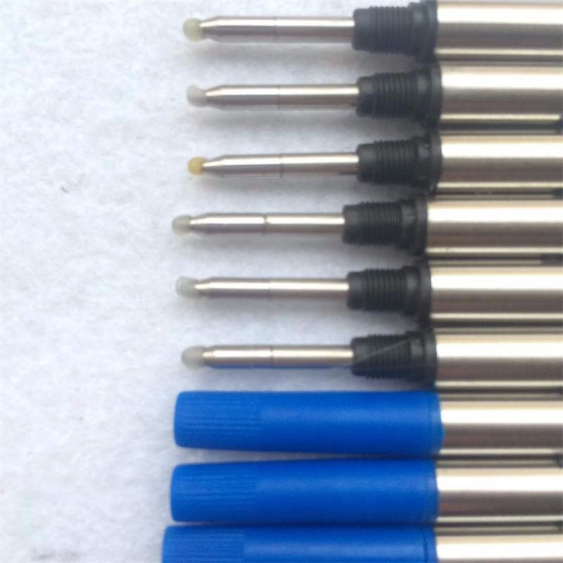 20 Stks/pak 11.3 Cm Lange 0.5Mm Blauw Inkt Roller Pen Refill Vervanging Schroef Gel Inkt Pen Metalen refill