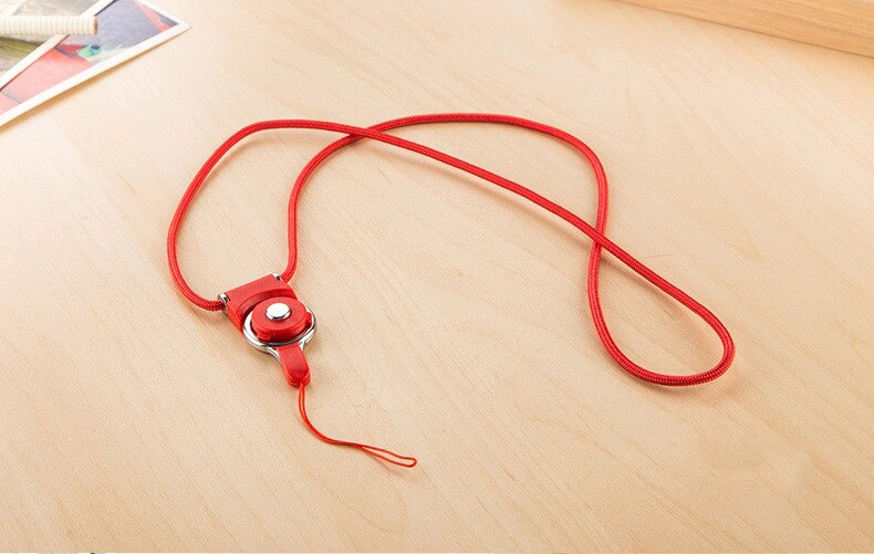 Mobile phone neck lanyard, used for removable key multifunction belt, used for ID card key ring holder 9 color mobile phone belt: Red