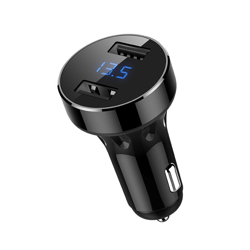 Digital display car charger Multi-function car charger display car charger 2.4A 2USB car charger smart car charger