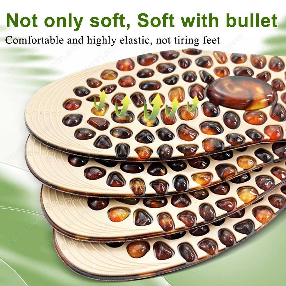 Unisex Foot Massage Insoles - Silicone Cobblestone Design - Acupressure Therapy & Reflexology