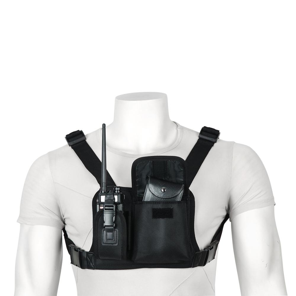 ABBREE-funda de transporte para Walkie talkie, arnés de pecho, bolsa de bolsillo, para Baofeng UV-5R, UV-82, UV-9R, TYT, TH-UV8000D, Yaesu