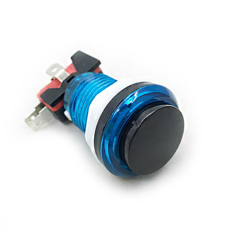 LED付きマイクロスイッチ,5V/12V,32mm,プッシュボタン,黒: blue