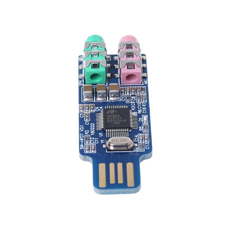 Novo cm108 usb drive placa de som livre computador portátil módulo placa de som externo