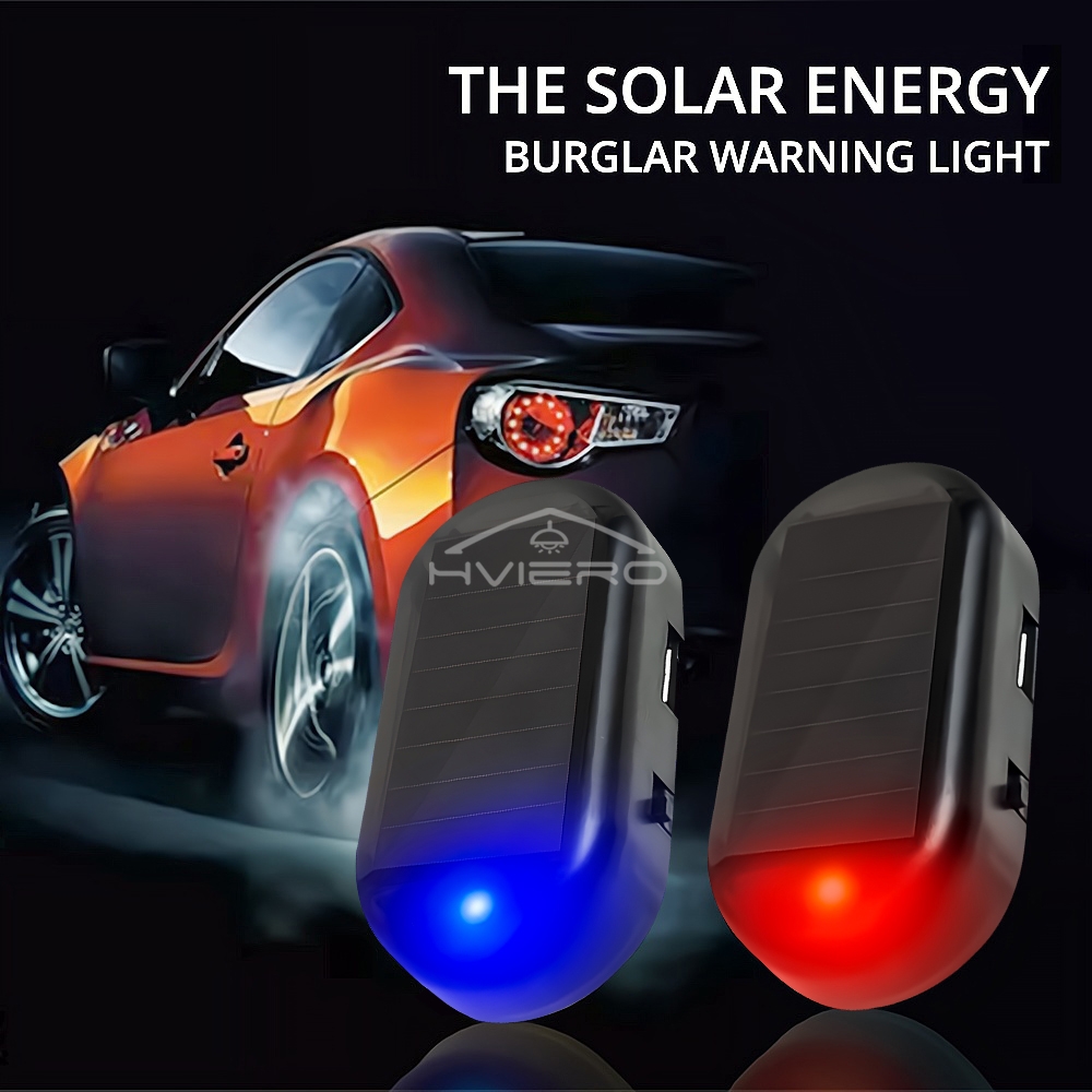 1 Stuks Auto Nep Beveiliging Licht Zonne-energie Gesimuleerde Dummy Alarm Draadloze Waarschuwing Anti Diefstal Voorzichtigheid Lamp Led Knippert Imitatie